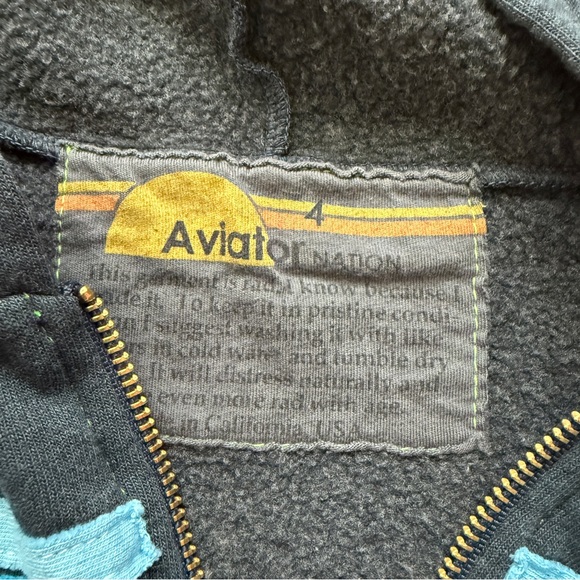 Aviator Nation blue rainbow stripe jacket and pants 4 - Picture 3 of 10